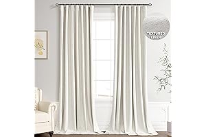100% Pure Linen Textured Blackout Curtains