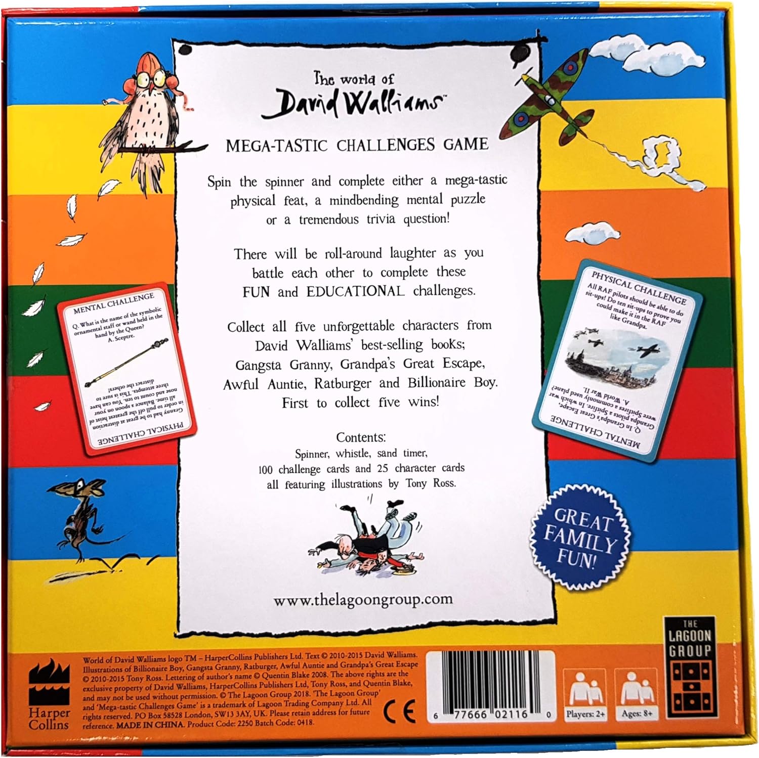 Lagoon Group David Walliams Memory Game,Yellow