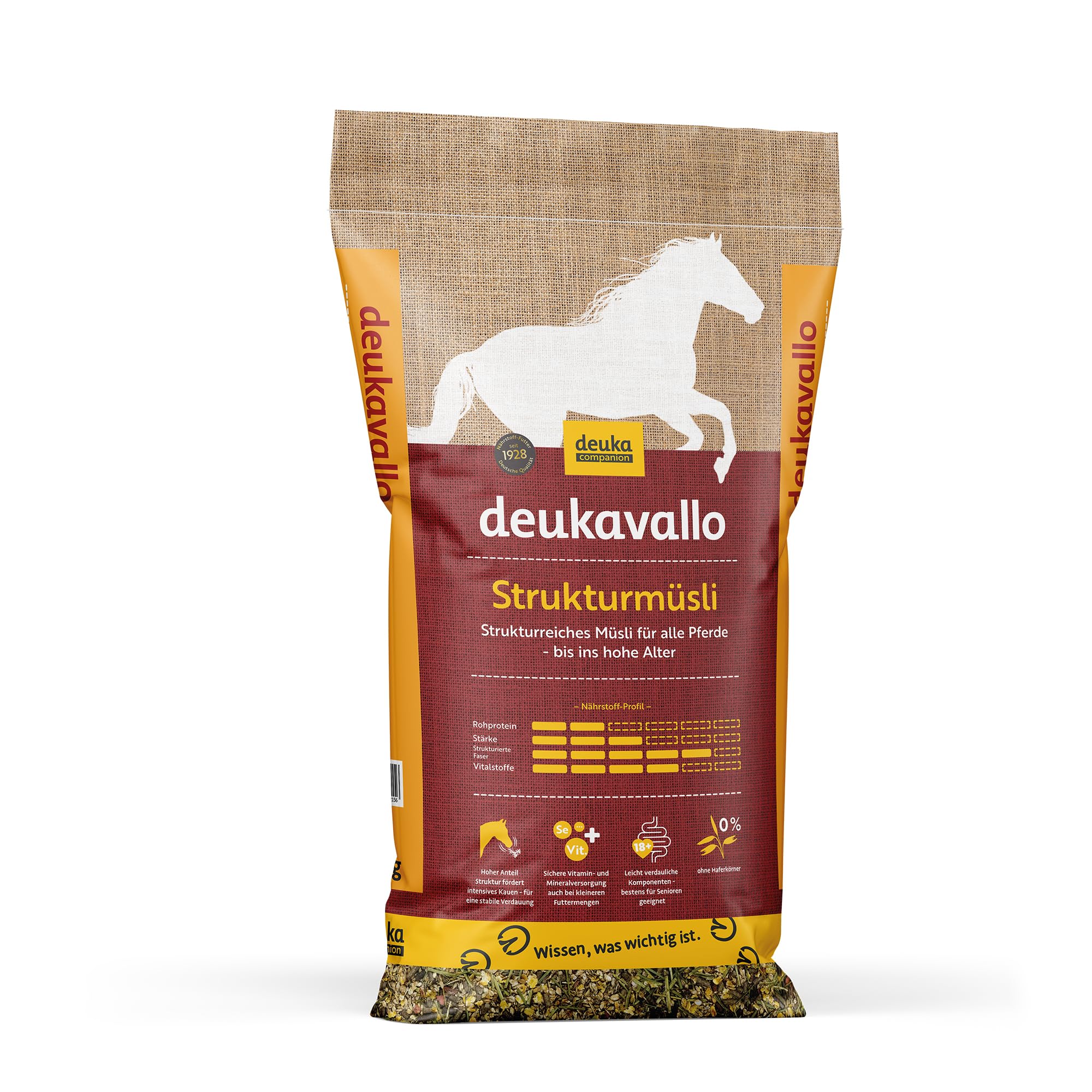 deuka vallo Structural Muesli 15 kg Horse Food Fibre-Rich Muesli Safe Vitamin and Mineral Supply Oat-free Supports Stable Digestion + Metabolism Ideal for Senior Horses