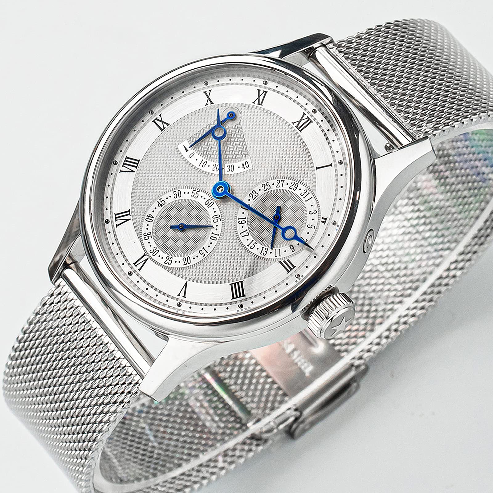 Sugess 40 mm Paris Nail Microhyla Small Second Seagull ST1780 Uhrwerk Mechanische Vintage Uhr SU1780J1 1963