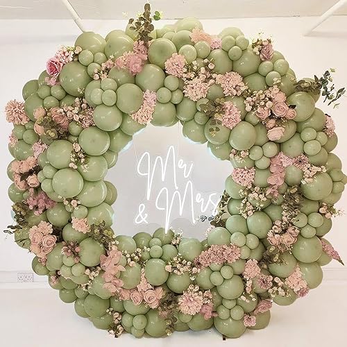 Miniatura 4 de Globos verdes de aguacate, globos verdes de aguacate de SCMDOTI de diferentes tamaños, 18, 12, 10, 5 pulgadas, arco de guirnalda de globos verdes