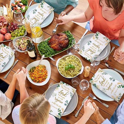 Miniatura 6 de Karenhi 200 servilletas cristianas para invitados de 2 capas con versículos de la Biblia, servilletas de baño, toallas decorativas para baño,