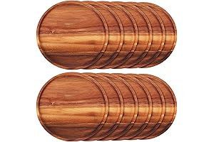 Rtteri Acacia Wood Dinner Plates: A Classic Touch to Your Dining