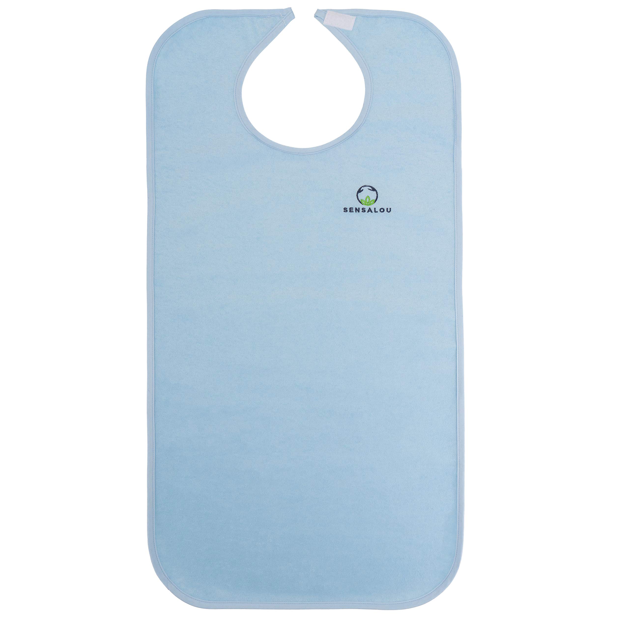 Sensalou Bavoirs Adultes – Bavette Imperméable Fermeture à Bande Agrippante | Bavette Adultes Lavable & Imperméable | Fermeture à Bande Agrippante – Optimale Protection Vêtements Adultes