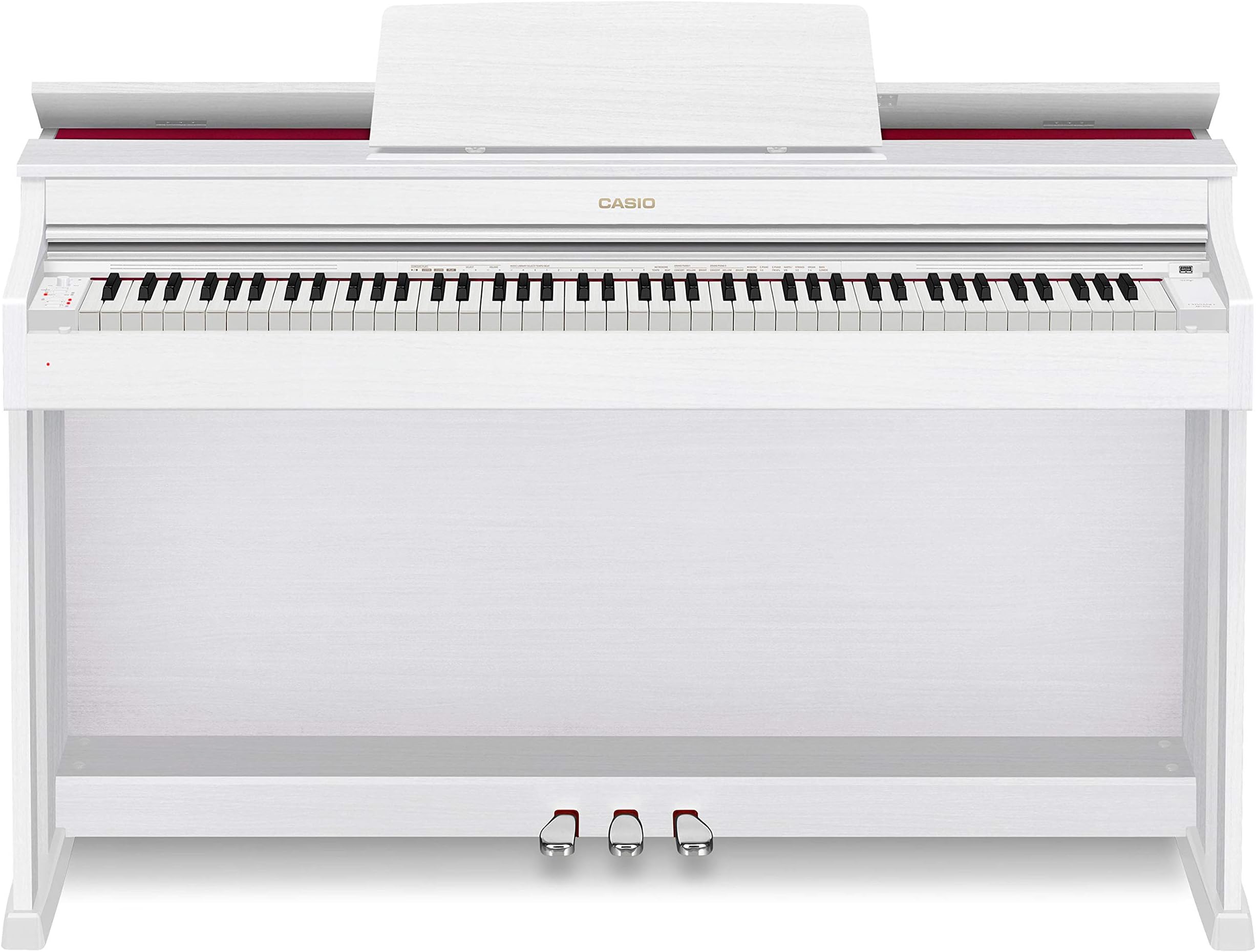AP-470 White 88-Key Digital Piano with 22 Tones, 256 Notes Polyphony, Advanced Recording & Connectivity