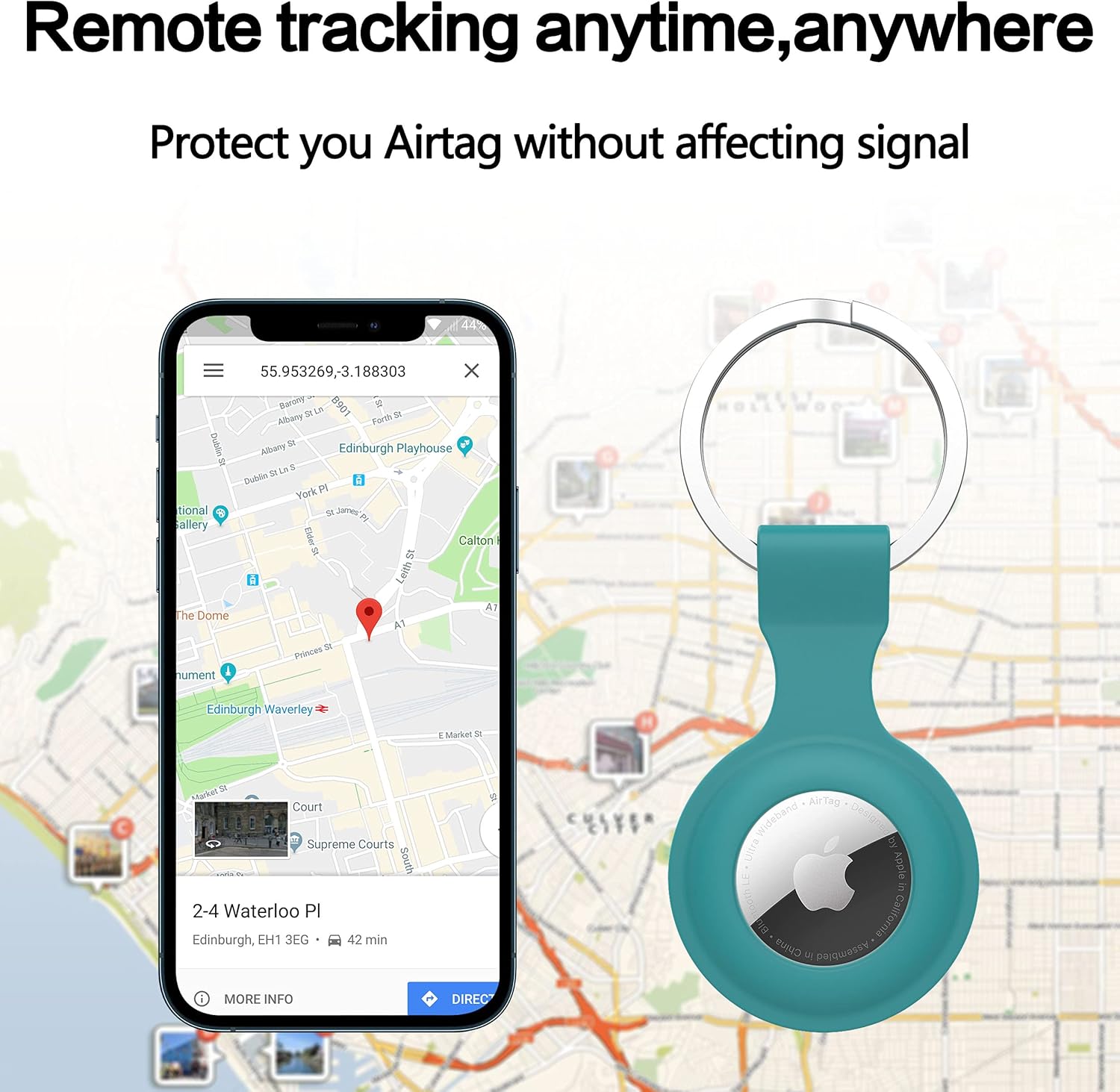 4 pack waterproof airtag keychainsilicone air tag holder szjcltd protective tracker case with loop key ring for apple airtags airtag case for dog