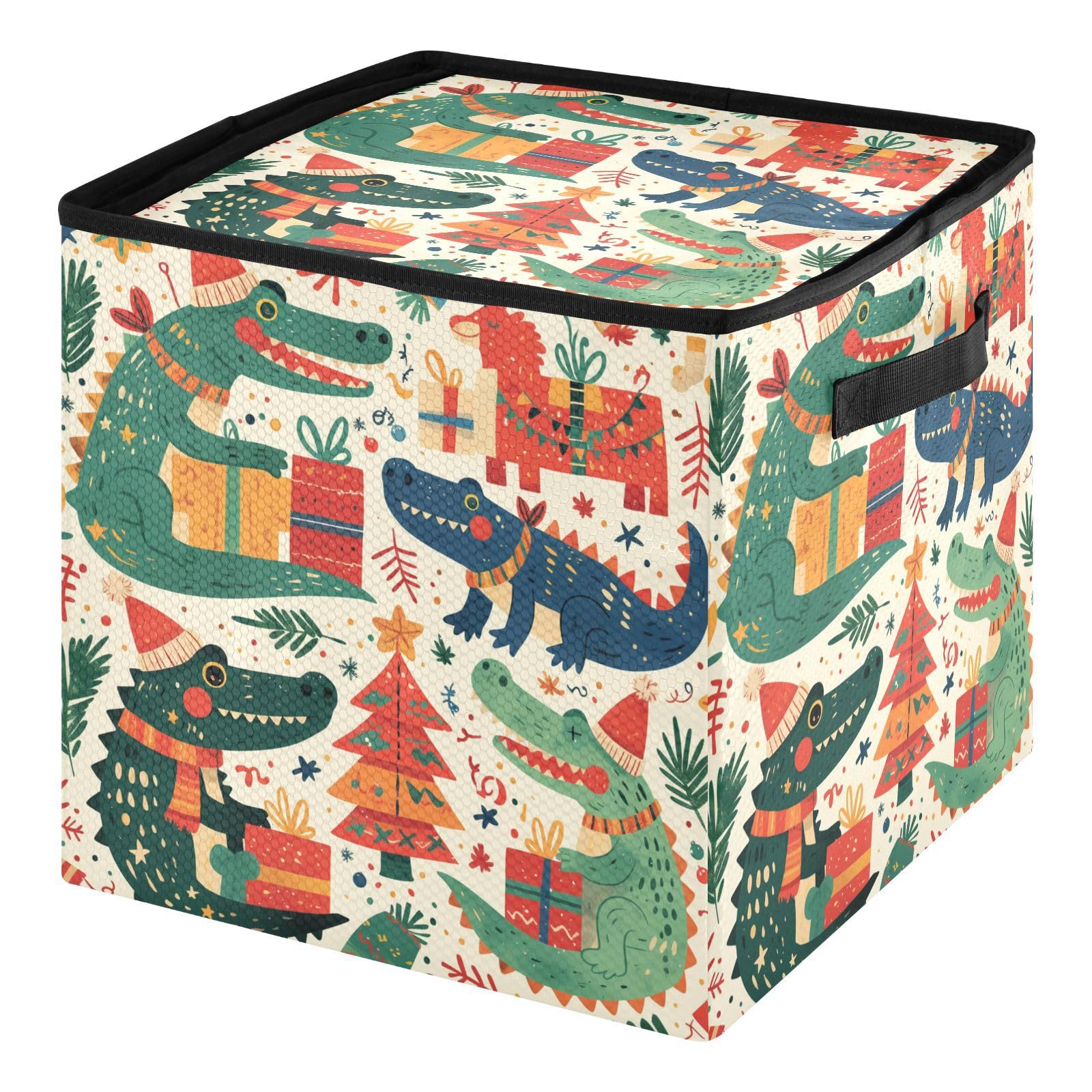 Rangement décoration de Noël motif alligator pour 64 pièces et accessoires