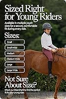 Vista 2 de HORZE Amara Polainas ecuestres para equitación inglesa unisex para niños Par de polainas con cremallera de cuero sintético Tabla de tallas