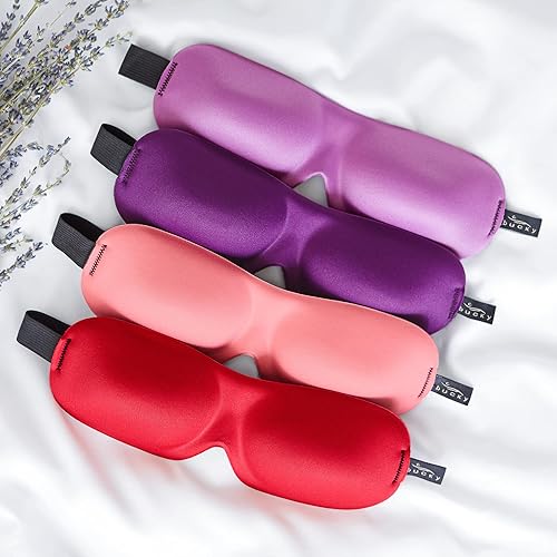 Miniatura 2 de Bucky Máscara de ojos sin presión de 40 parpadeos para viajes y sueño Strawberry,Agua,Carmesí,Azul French,Verde,Rosa encendido,Magenta,Orquídea,Azul