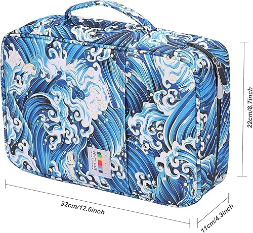 Miniatura 7 de BOMKEE Estuche para lápices de gran capacidad para adultos, 304 ranuras, estuche para lápices, estuche organizador de bolígrafos con múltiples