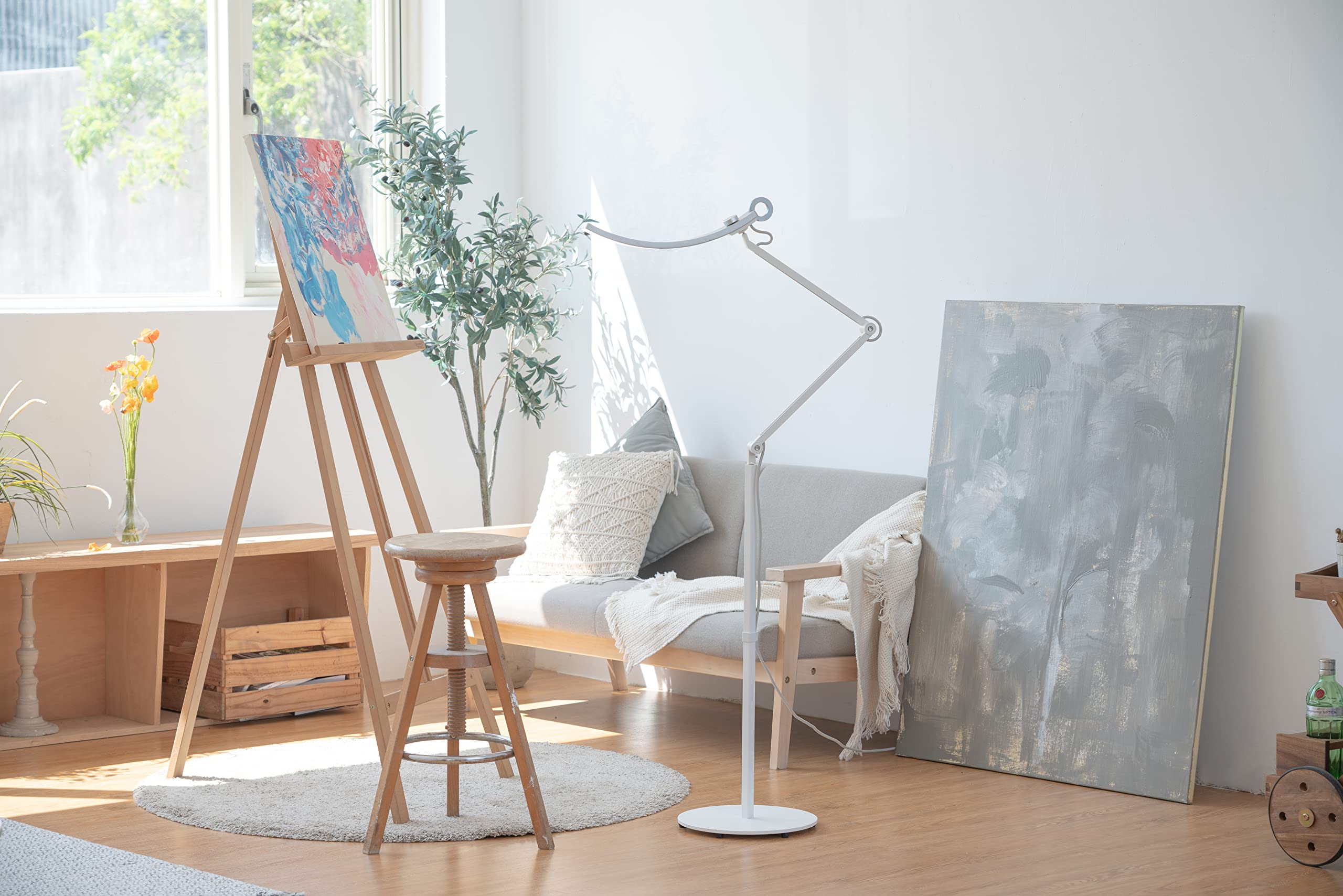 BenQ WiT Lampe Bodenständer für e-Reading Schreibtischlampe | 78.8cm (31") | Stahl | Weiß | Einfache Einrichtung | Stabil | Hohe Qualität | Zubehör für Stehlampe