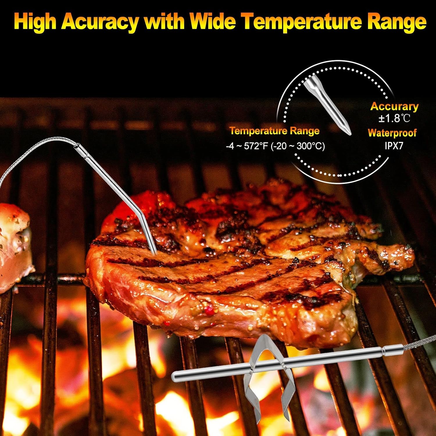 Review Wireless Meat Thermometer for Grilling and Smoking, Remote