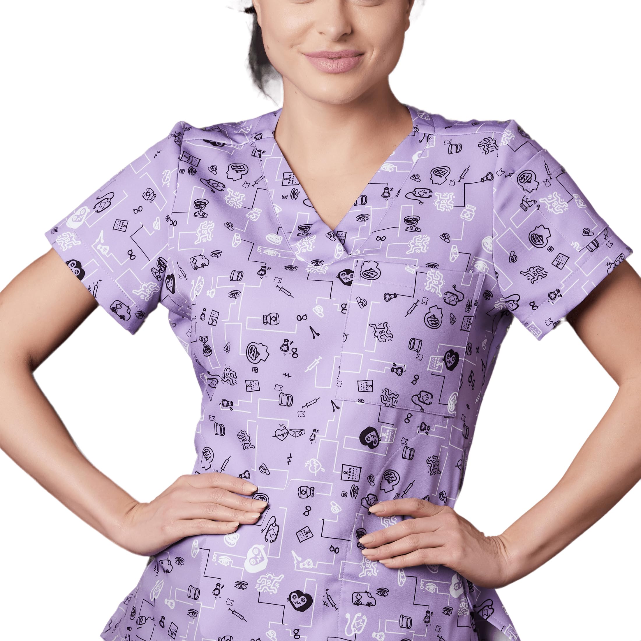 Kasack für Damen, Scotland Connection, robuste Jacke, Gesundheitsuniform, Arbeitskleidung, Arzt, Tierarzt, Fantasia