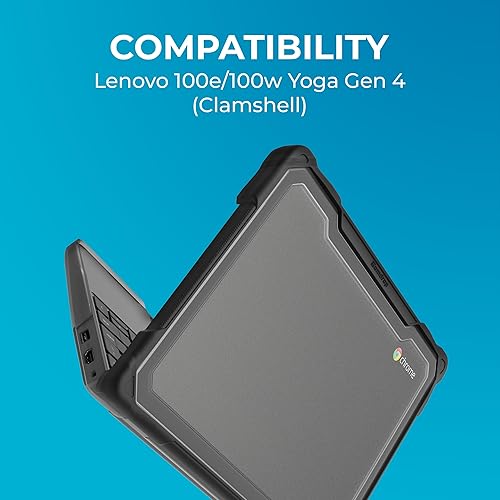 Miniatura 2 de Gumdrop SlimTech - Funda para laptop compatible con Lenovo 100e  100 W Gen 4 (Clamshell), resistente a prueba de caídas, a prueba de golpes, ligera,