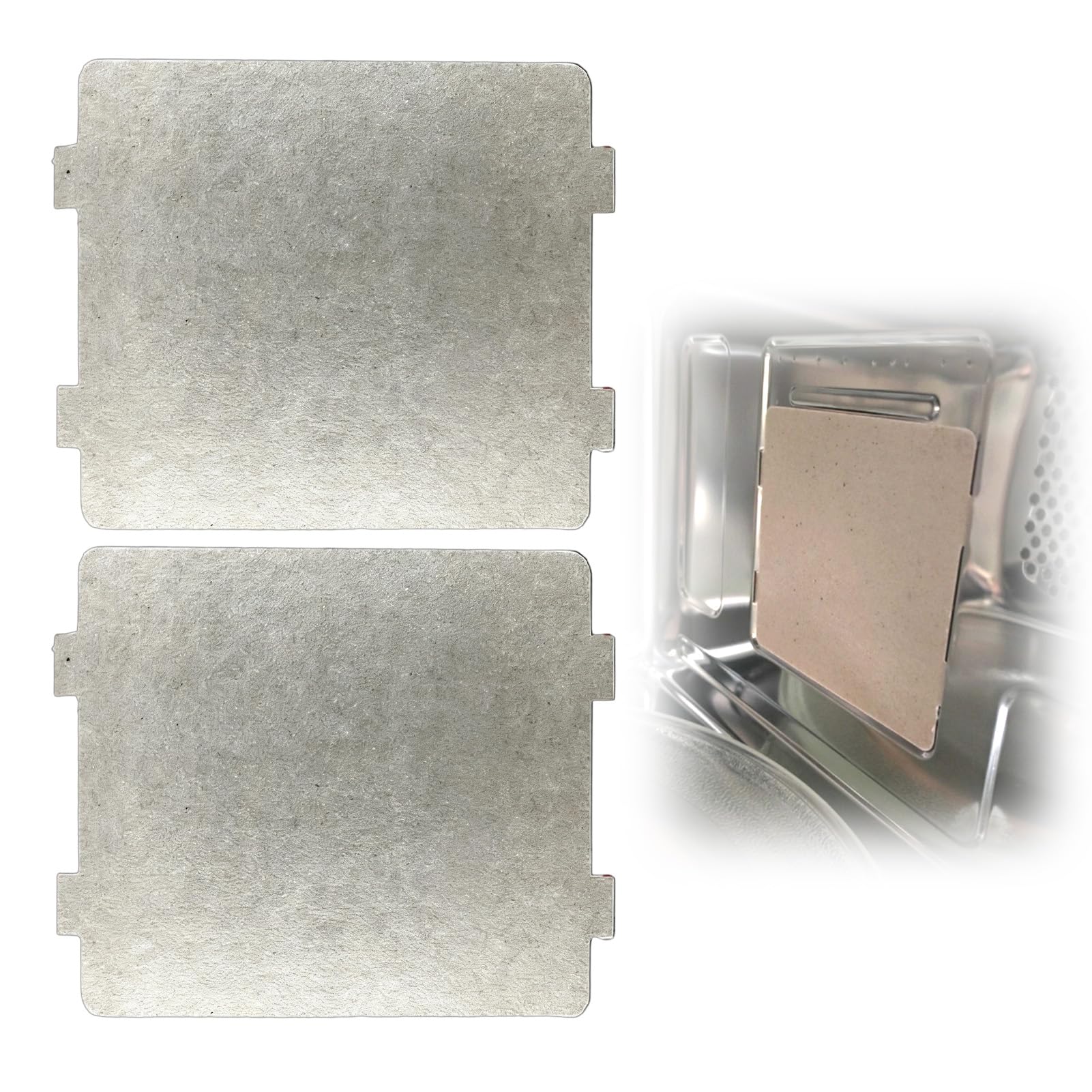 Mica Plate for Microwave Repair, Set of 2 Universal Plates 9.9 × 10.8 cm, Heat Resistant, Insulating and Durable, Replacement Accessory for Kitchen and Home
