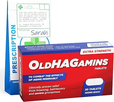 OldHagamins Funny Birthday Gift for Women Gag Pill Box for 30th, 40th, 50th, 60th, 70th Birthday Unique Present for Female Friend, Mom, Sister White Elephant Gift, Secret Santa for Her