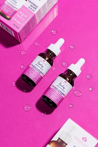 Miniatura 2 de Dermaline Aceite de semilla de rosa mosqueta orgánico Rosa Mosqueta 100% puro suero virgen para rostro con aceite de jojoba y vitamina E