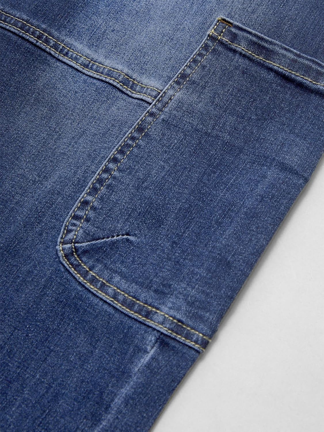 Flamingals Straight Leg Button Fly Jeans for Women Multi Pocket Mid Rise Jeans Without Belt Barrel Pants 27" Inseam - Image 6