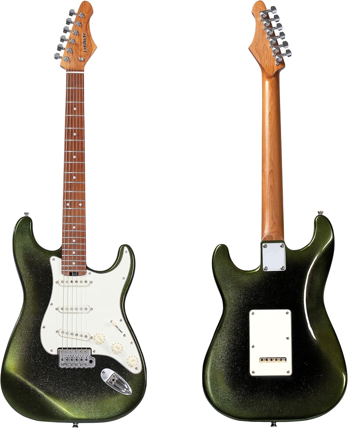 Latitude Equator Strat Electric Guitar, Alder Body, Full