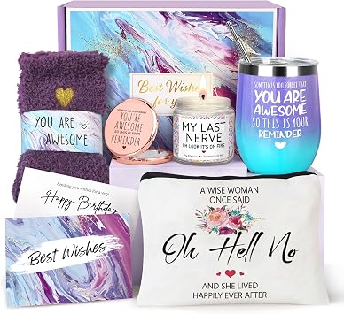 Frerdui Birthday Gifts for Women, Birthday Gift Box for Her, Best Friend Birthday Gifts, Thoughtful Gift Basket for Female Friends, Sister, Wife or Mum