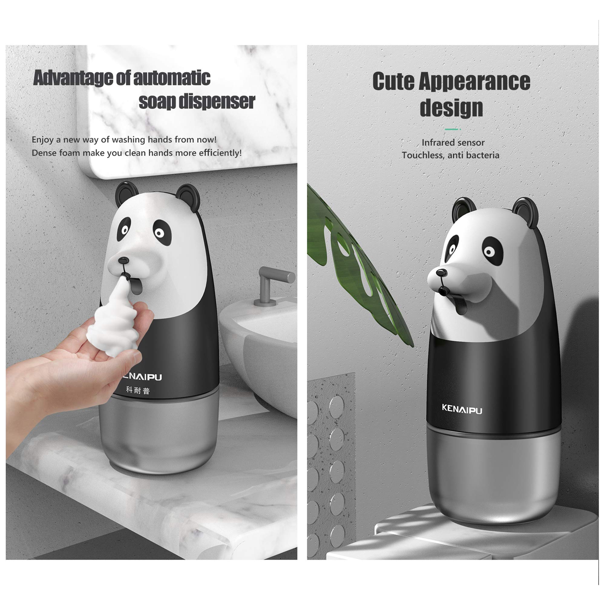 Dispenser Automatico di Sapone in Schiuma Lavatrice a Mano Liquida a Induzione del Fumetto Carica USB Lavaggio a Mano con Schiuma Intelligente,