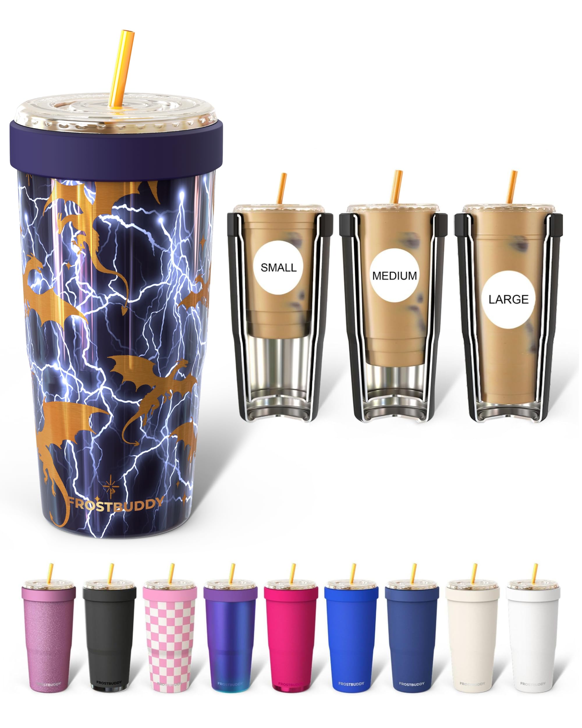 Frost Buddy Togo Buddy 30oz Iced Coffee Tumbler - Flip Lid (Electric Ember) โ image 1