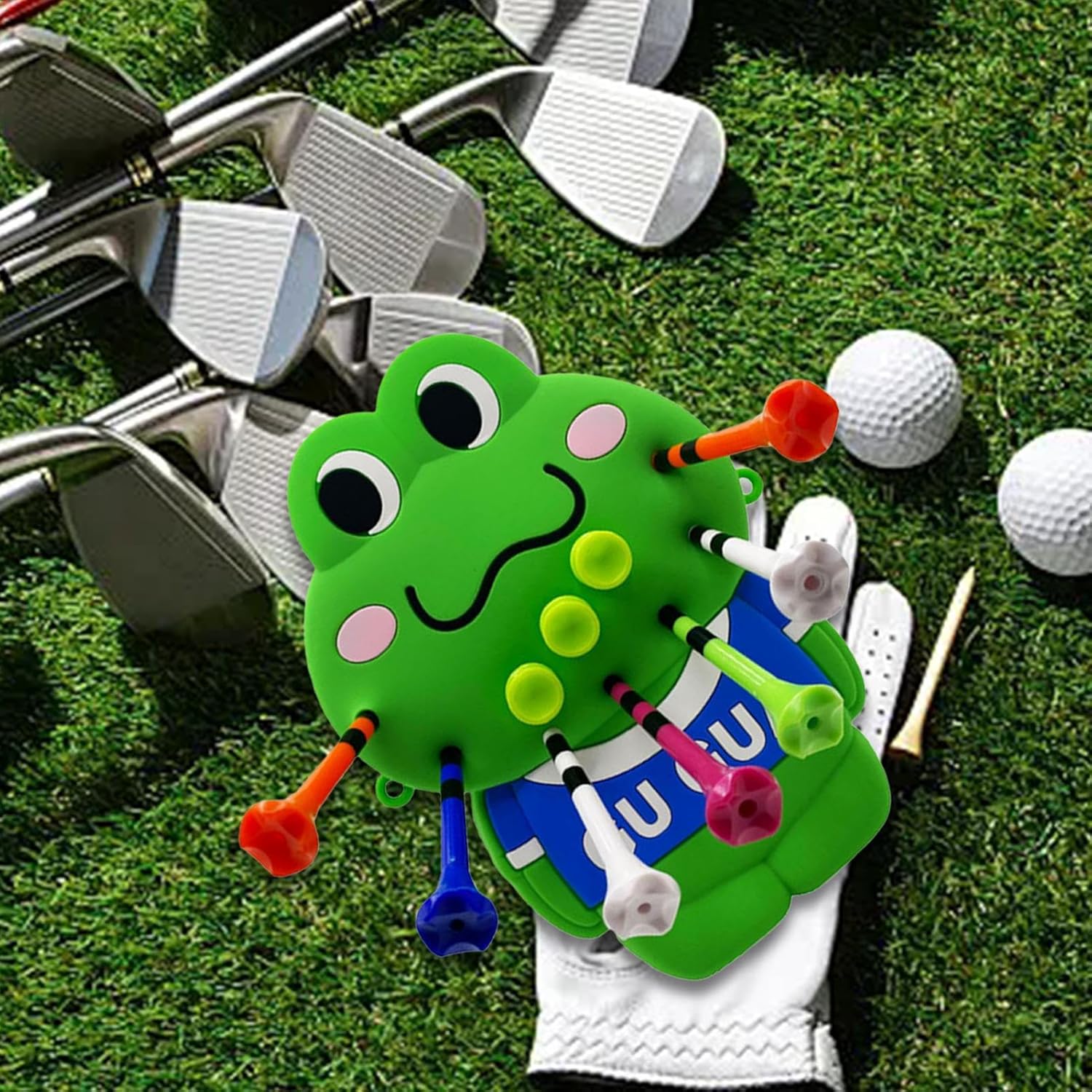 Golf Tee Bag Pouch,Frog Golf Tee Storage | Cute Ball Holder Pouch Storage Accessories for Training Golfers Women Golfing Men Organization