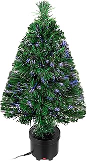 CASARIA® Mini Sapin de Noël Artificiel 66cm 9 Effets Lumineux Changement Automatique Pot Arbre de Noël réutilisable Fibre de Verre Vert