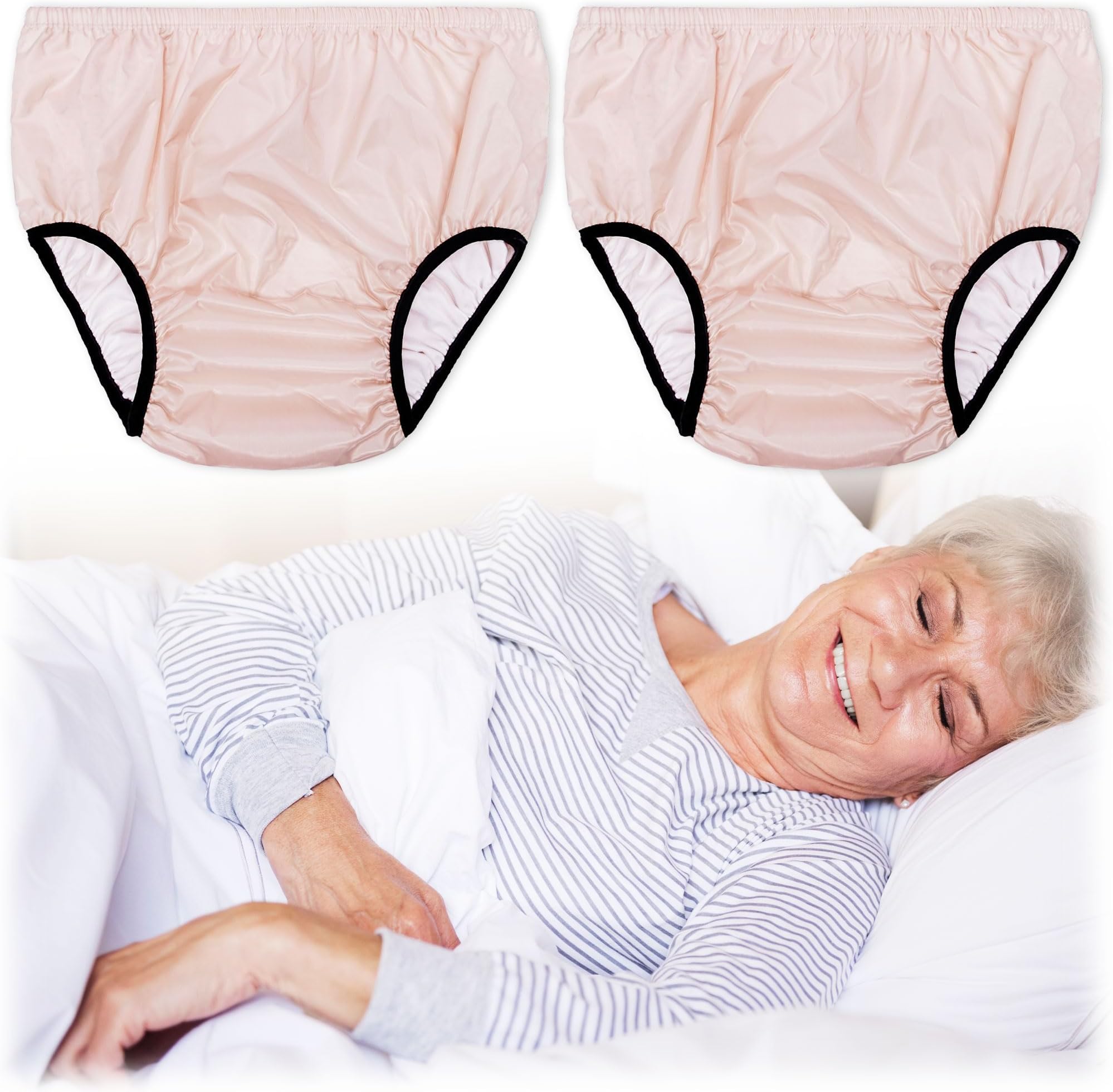 Amazon: 2 Pics Plus Size Adult Leak-Proof Underwear for Incontinence,Low Noise Reusable