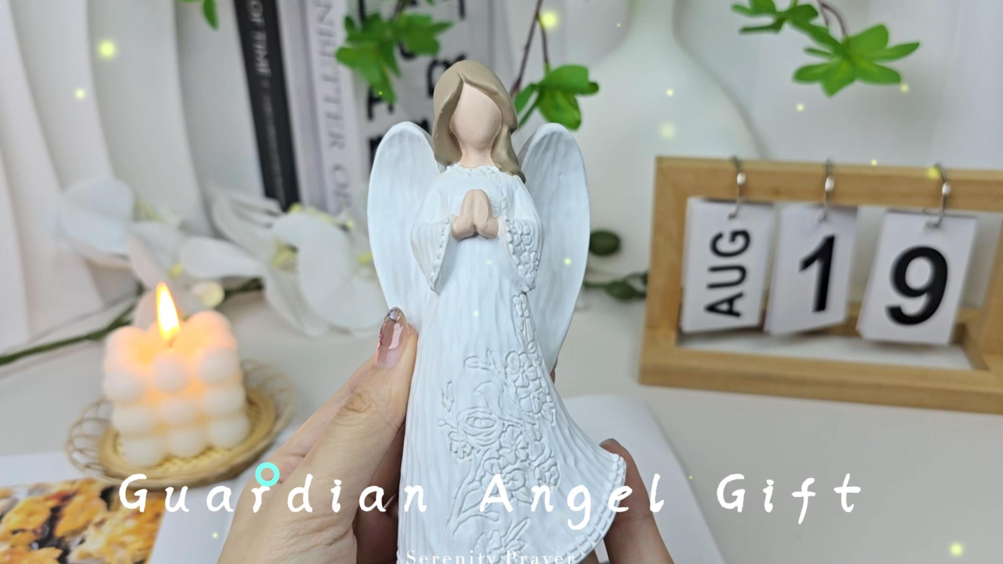 Figura de Ángel Orante en Resina para Dolor miniatura 7