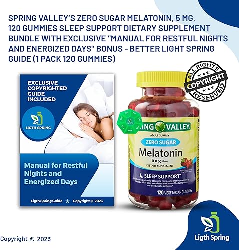 Miniatura 2 de Melatonina 5 mg cero azúcar, 120 gomitas (paquete de 2) con guía exclusiva Better Ligth&Spring