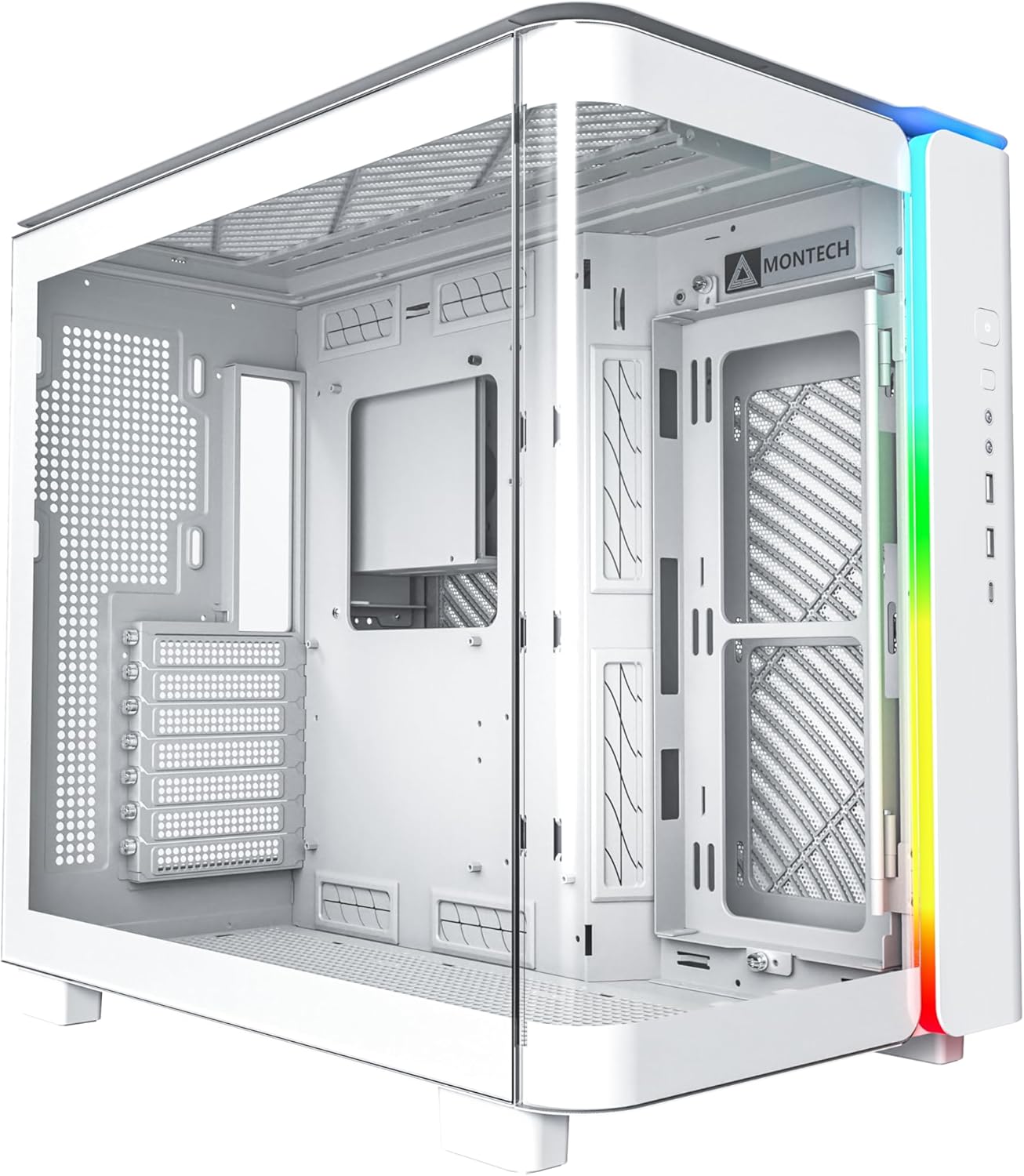 MONTECH King 95 DualChamber ATX MidTower PC Gaming Case, HighAirflow
