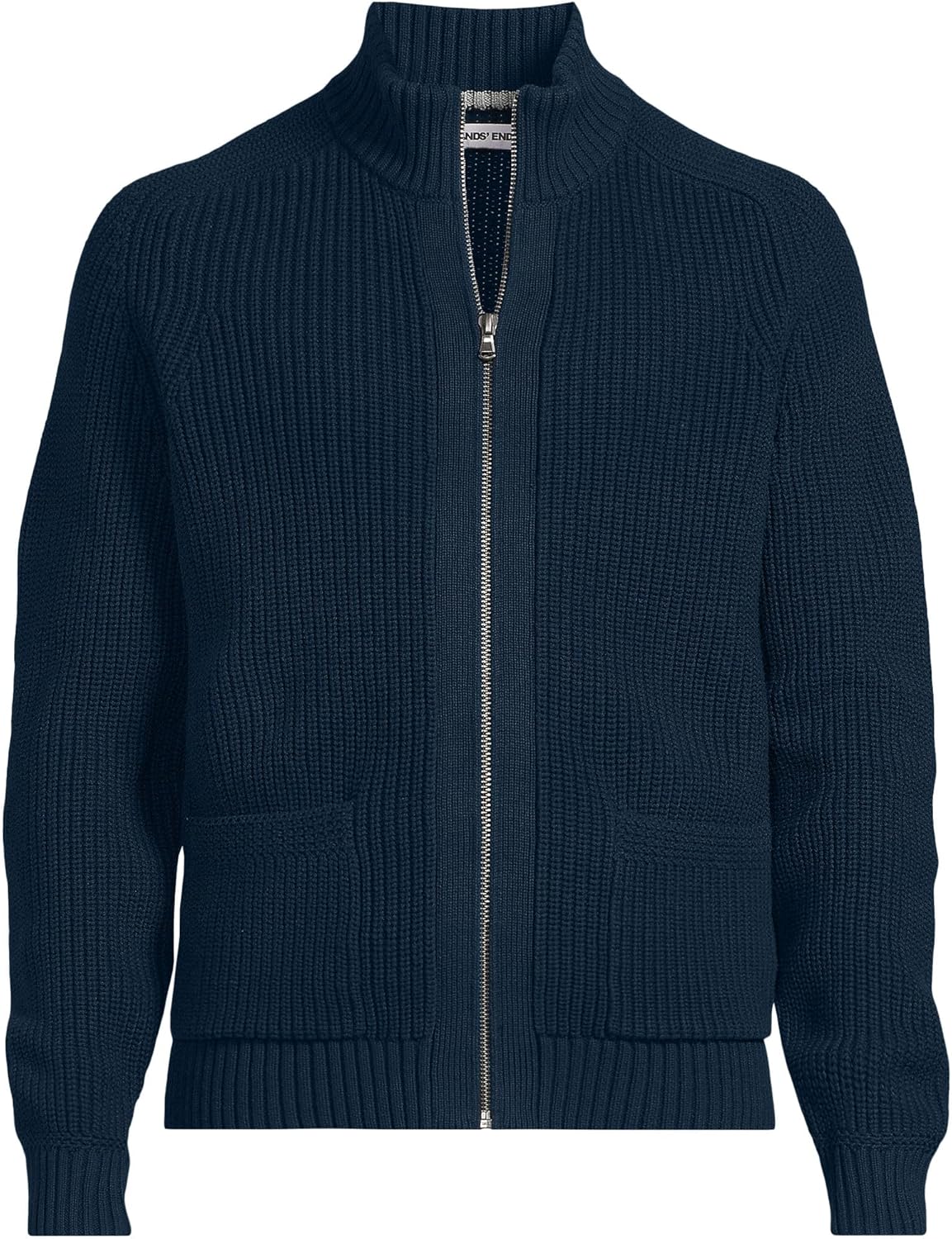 Lands' End Men's Long Sleeve Drifter Full Zip Cardigan Sweater
