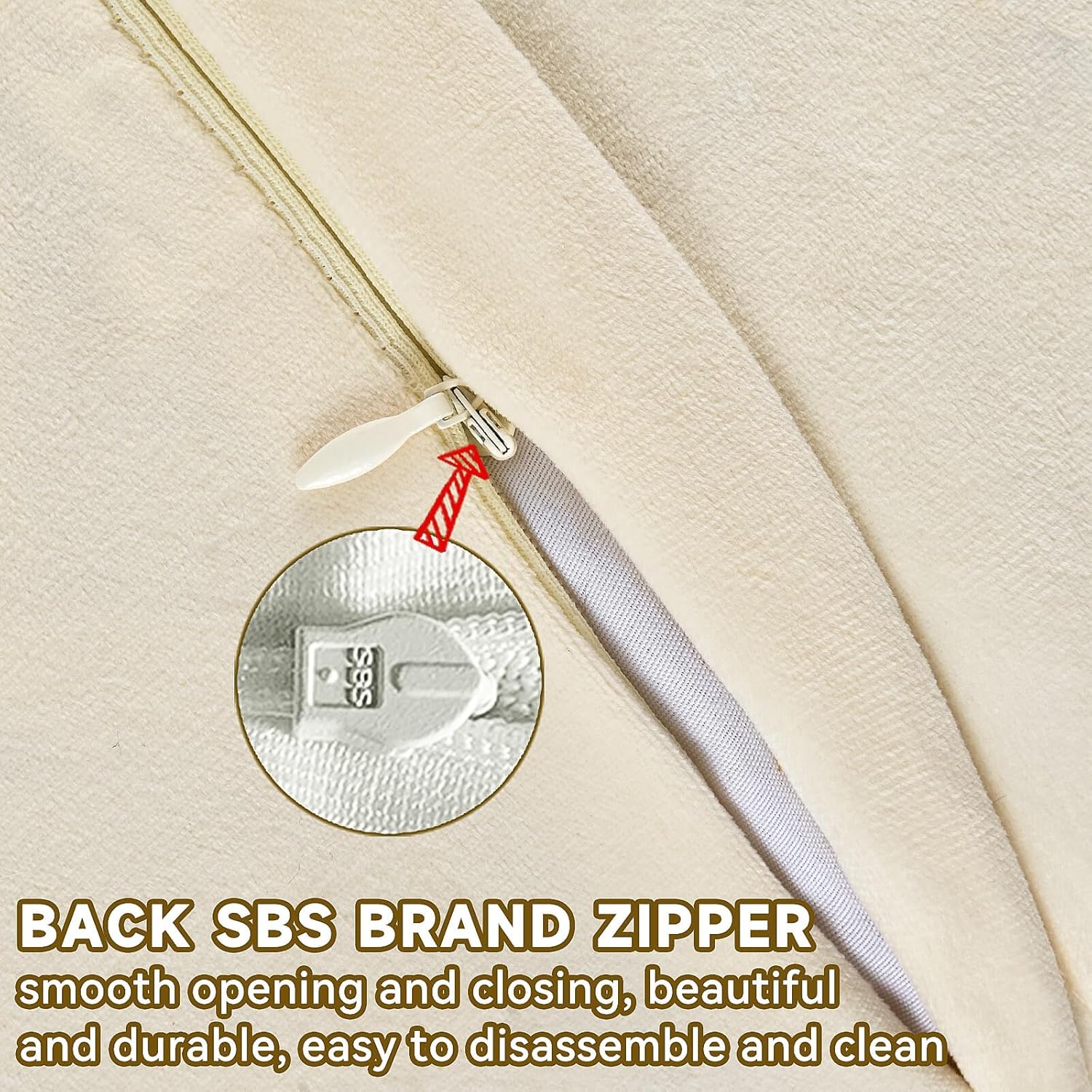 AmHoo Pack of 2 Throw Pillow Covers 3D Dense Faux Rabbit Fur Cozy Super Soft Fuzzy Set Case Cushion for Couch Sofa Bedroom 18 x 18-Inch Cream White - Image 3