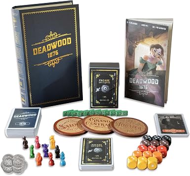 Deadwood 1876 Deluxe Edition Old West Board Game of Gold, Strategy, Secrets, and Stealing A Wild West Party Card Game for Adults and Family Game Night 2-9 Players Ages 14 and Up