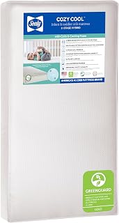 Sealy Baby Cozy Cool Hybrid Crib Mattress: GREENGUARD Gold Certified, USA-Made, 2-Stage Cooling Gel Foam & 204 Coils, Fits Crib & Toddler Beds