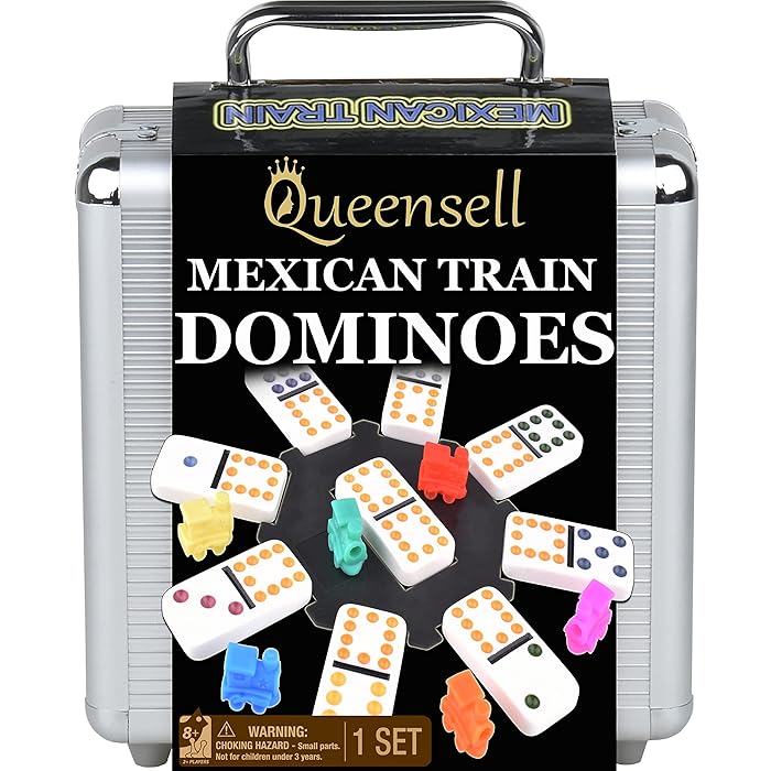 Buy Mexican Train Dominoes Set for Adults Tile Board Game Dominos Set