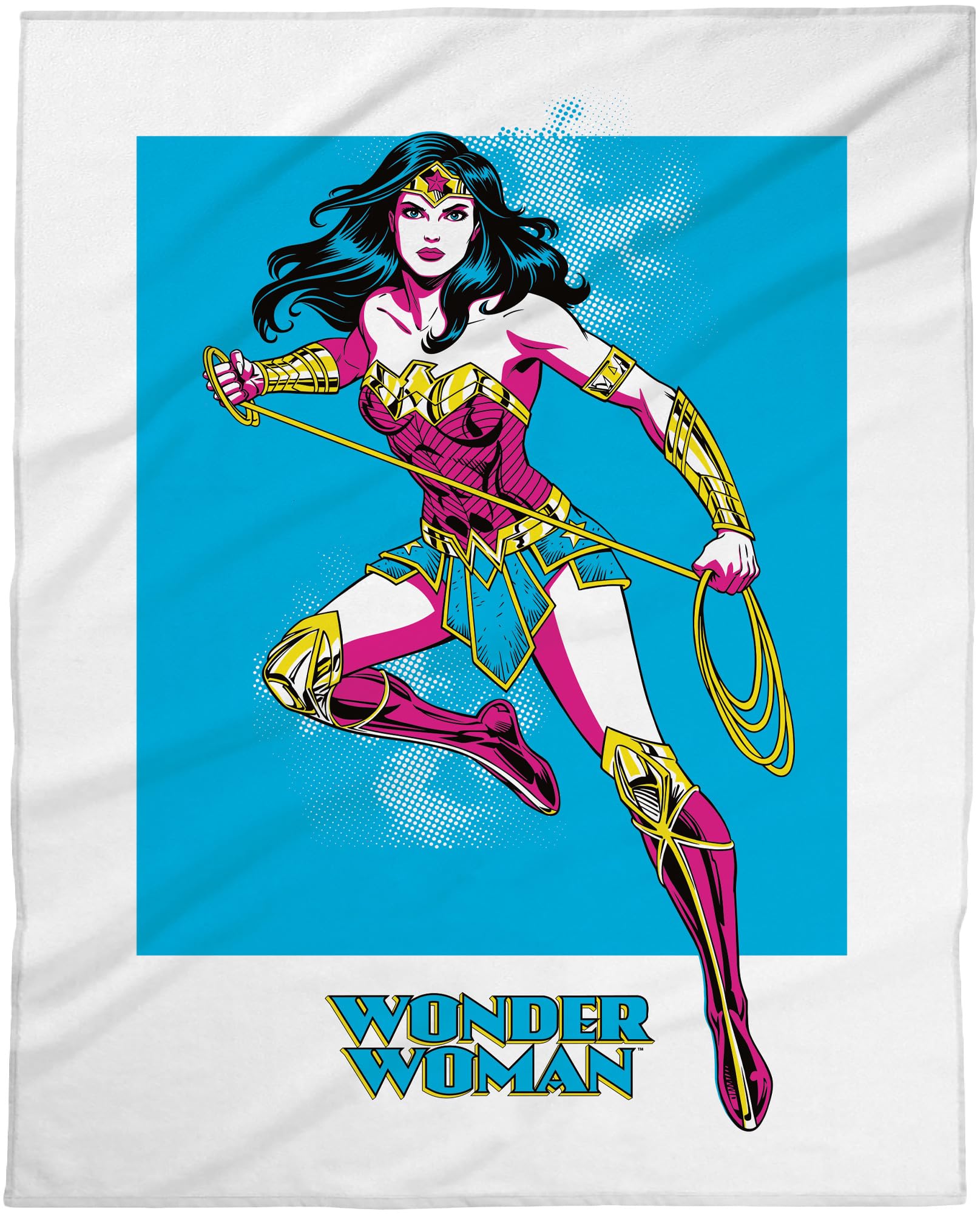 Couverture polaire Wonder Woman pour canapé et lit enfant