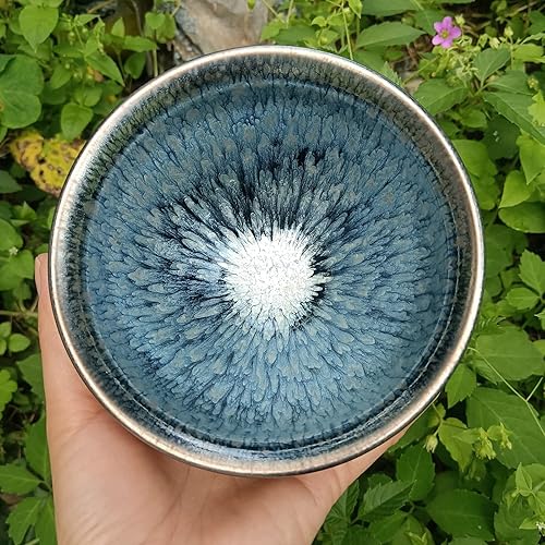 Miniatura 2 de Tazón de té Matcha, esmalte Tenmoku Bloom 11.8oz, Kiln Change Jian Ware Chinese Jian Zhan, ceremonia de taza de té matcha, porcelana auténtica