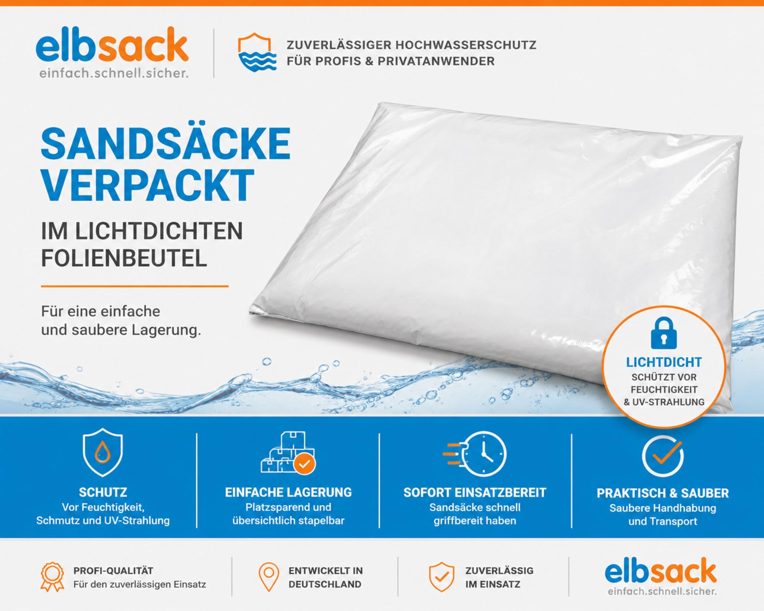 50 sacos de arena 30 x 60 cm contra inundaciones – vacíos de polipropileno con cierre de cinta, rellenables con arena – utilizados por THW & Bomberos para protección contra inundaciones