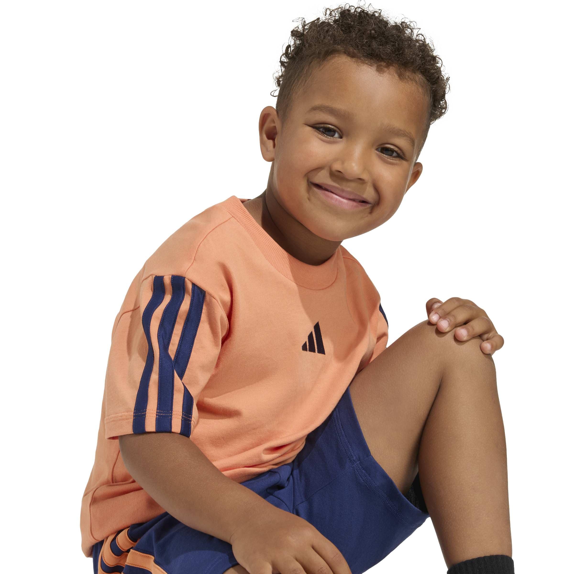 adidas Essentials Small Logo Stripes T-shirt Set JOGGER Unisex niños