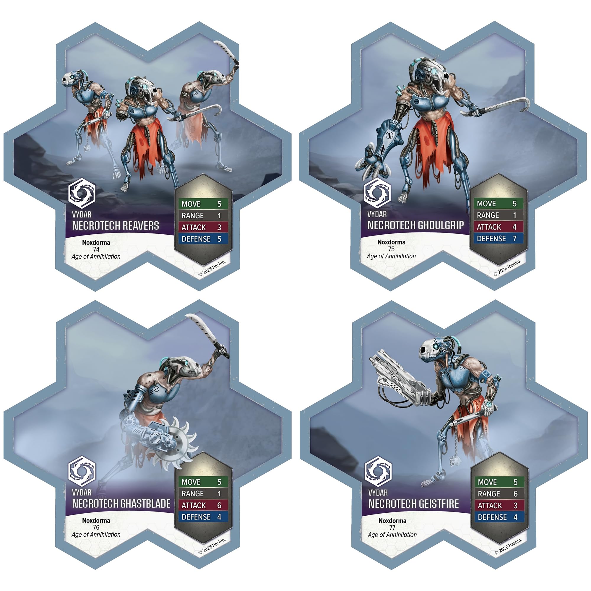 Renegade | Heroscape Age Of Annihilation: Necrotech Reavers | Rozszerzenie Armii, Kompatybilne Z Heroscape, 6 Figurek, 9 Wymiennych Ramion, 4 Karty Armii | 2-4 Graczy | 60-120 Minut