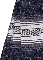 Vista 5 de Cobija auténtica mexicana para yoga, Azul
