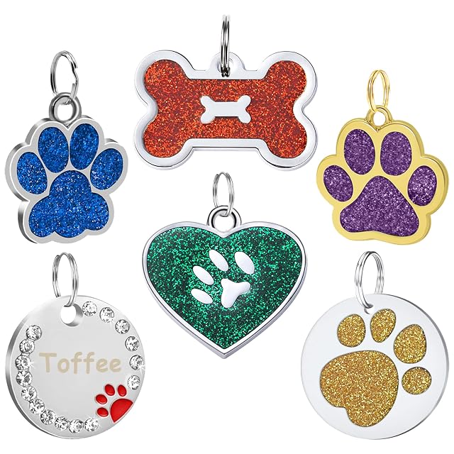 CAMAL Chapa Perro Grabada, Placas Identificativas Perros Personalizables