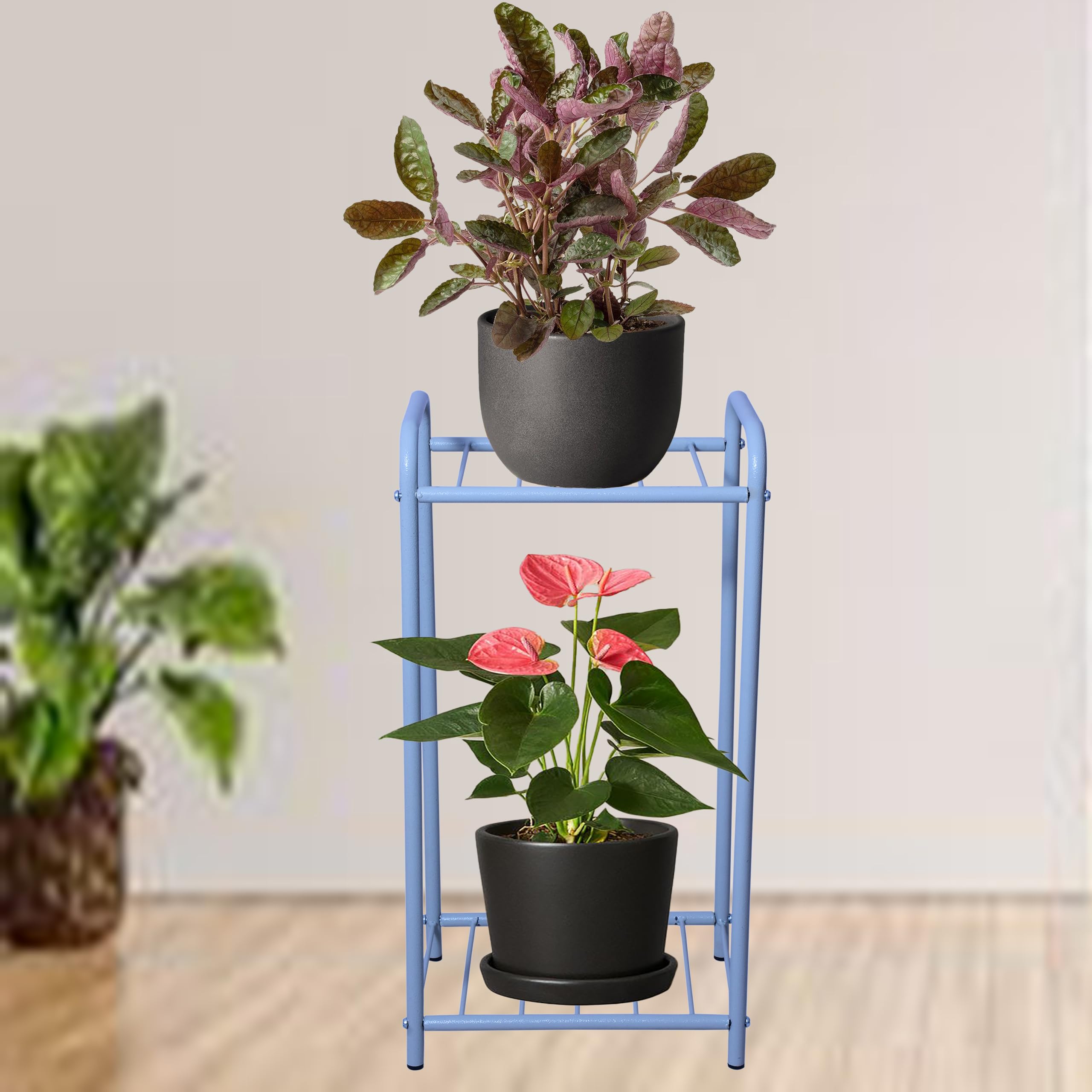 D&V ENGINEERING - Creative in innovation Metal 2-Tier Indoor Outdoor Multipurpose Plant Stand Rack, Flower Pot Display Shelf - Grey (B098QCDZKT) Amazon Price History, Amazon Price Tracker