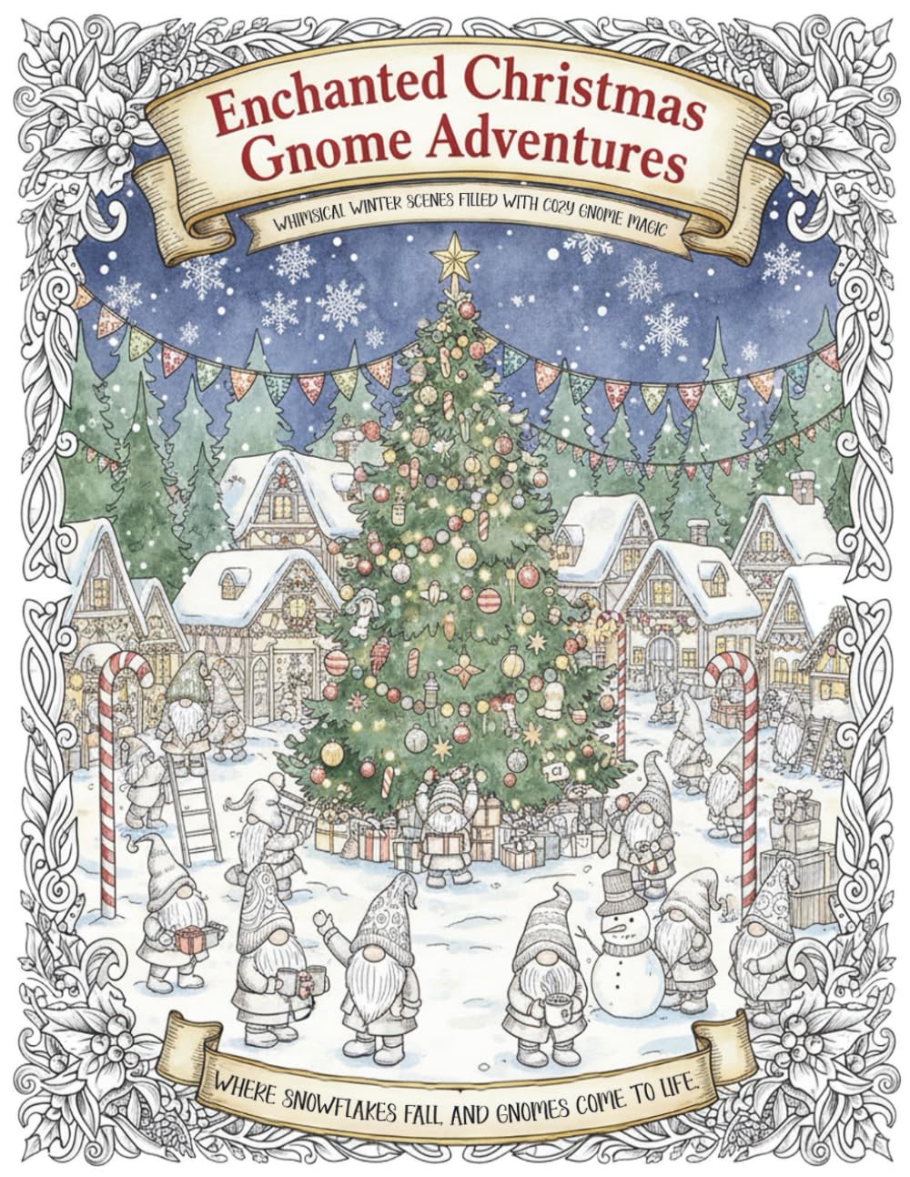 Enchanted Christmas Gnome Adventures: Whimsical Winter Scenes Filled with Cozy Gnome Magic