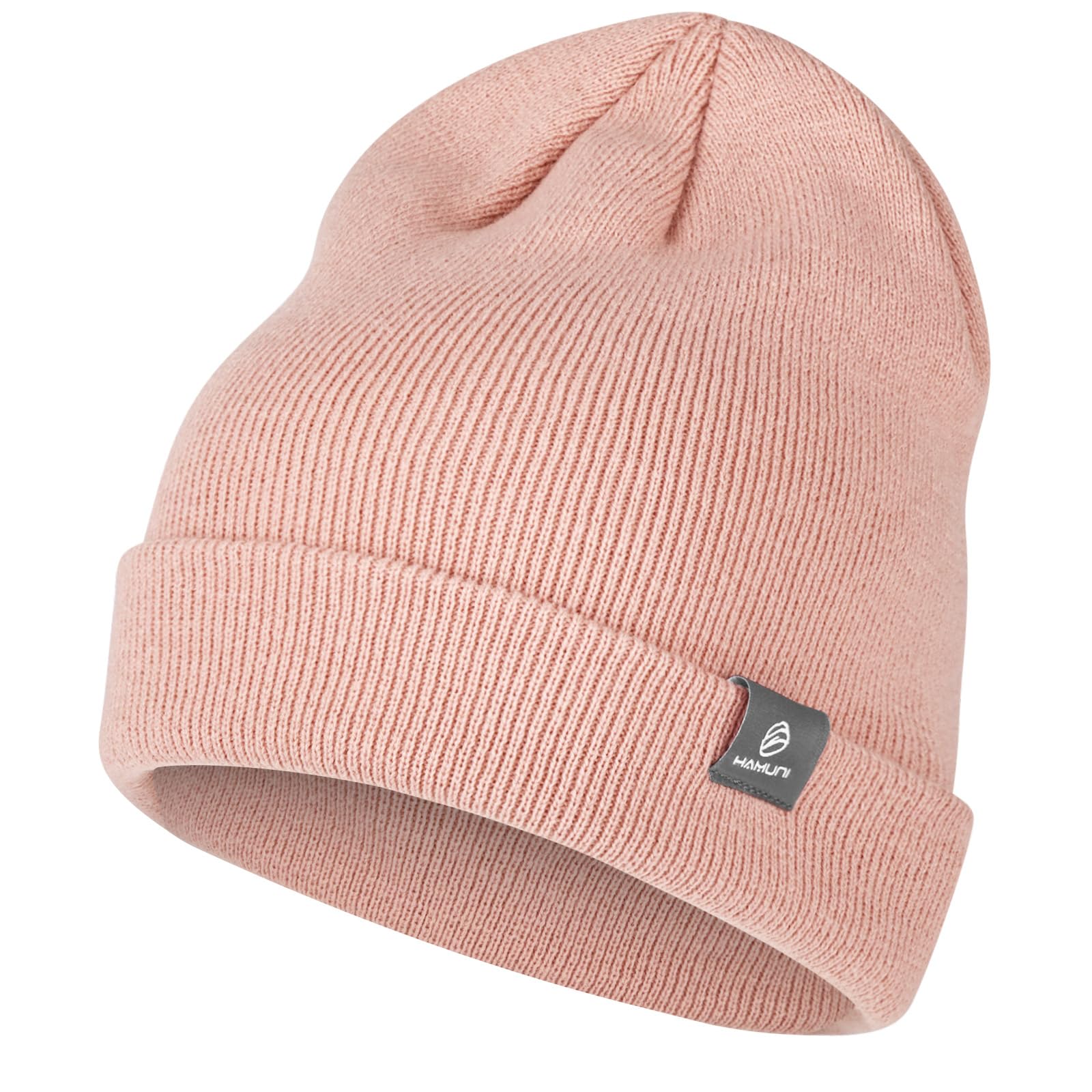 HAMUNI Beanie Mütze für Herren Damen Winter Warme Beanies Unisex Klassische Wintermützen Strickmütze Dehnbare Weiche Acryl Beanie Hat Vintage Einfarbig Strickmütze