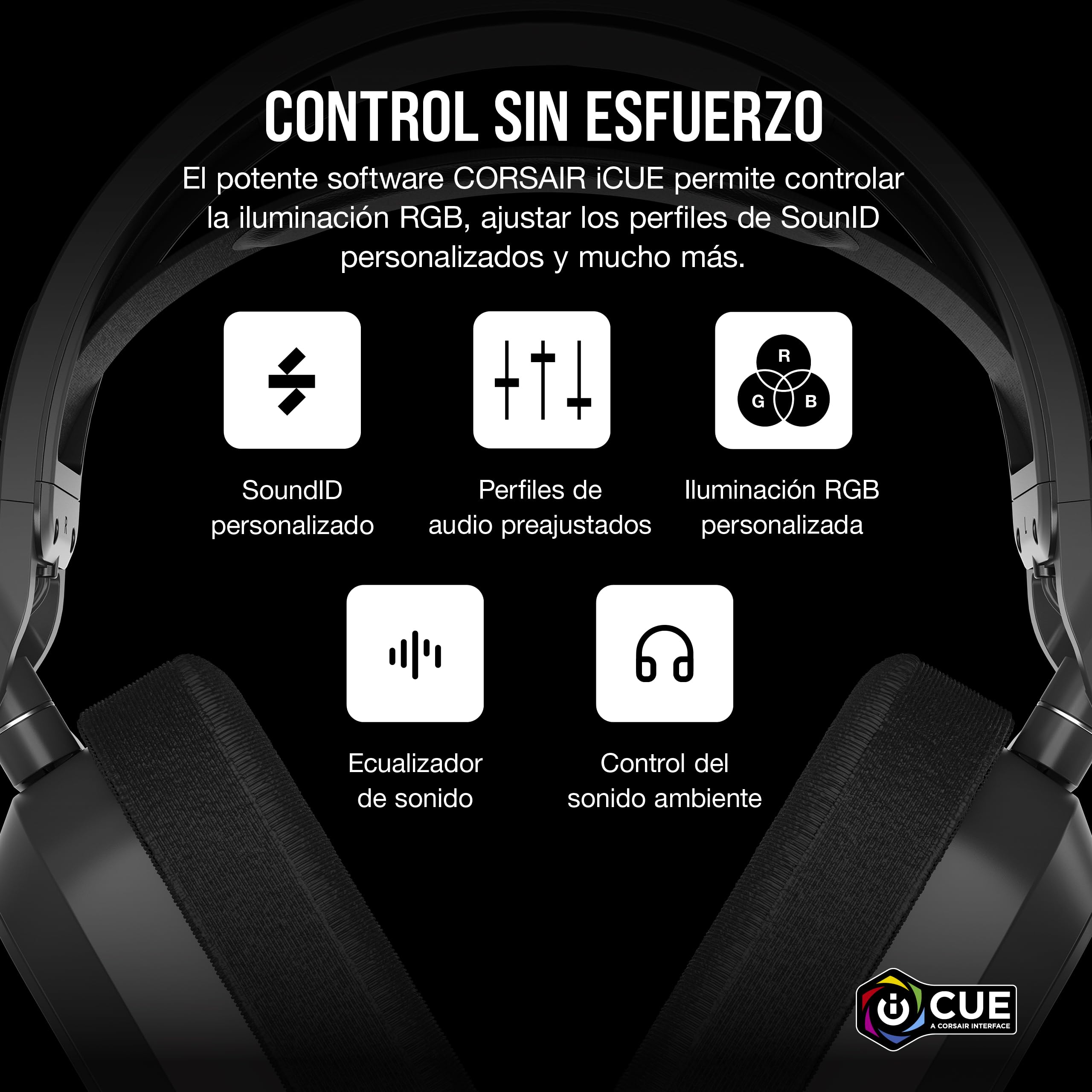 Corsair HS80 MAX Wireless Auriculares para Juegos Multiplataforma con Bluetooth – Dolby Atmos – Micrófono de Calidad Broadcast – Compatible con iCUE – PC, Mac, PS5, PS4, Switch, Móvil – Gris Acero