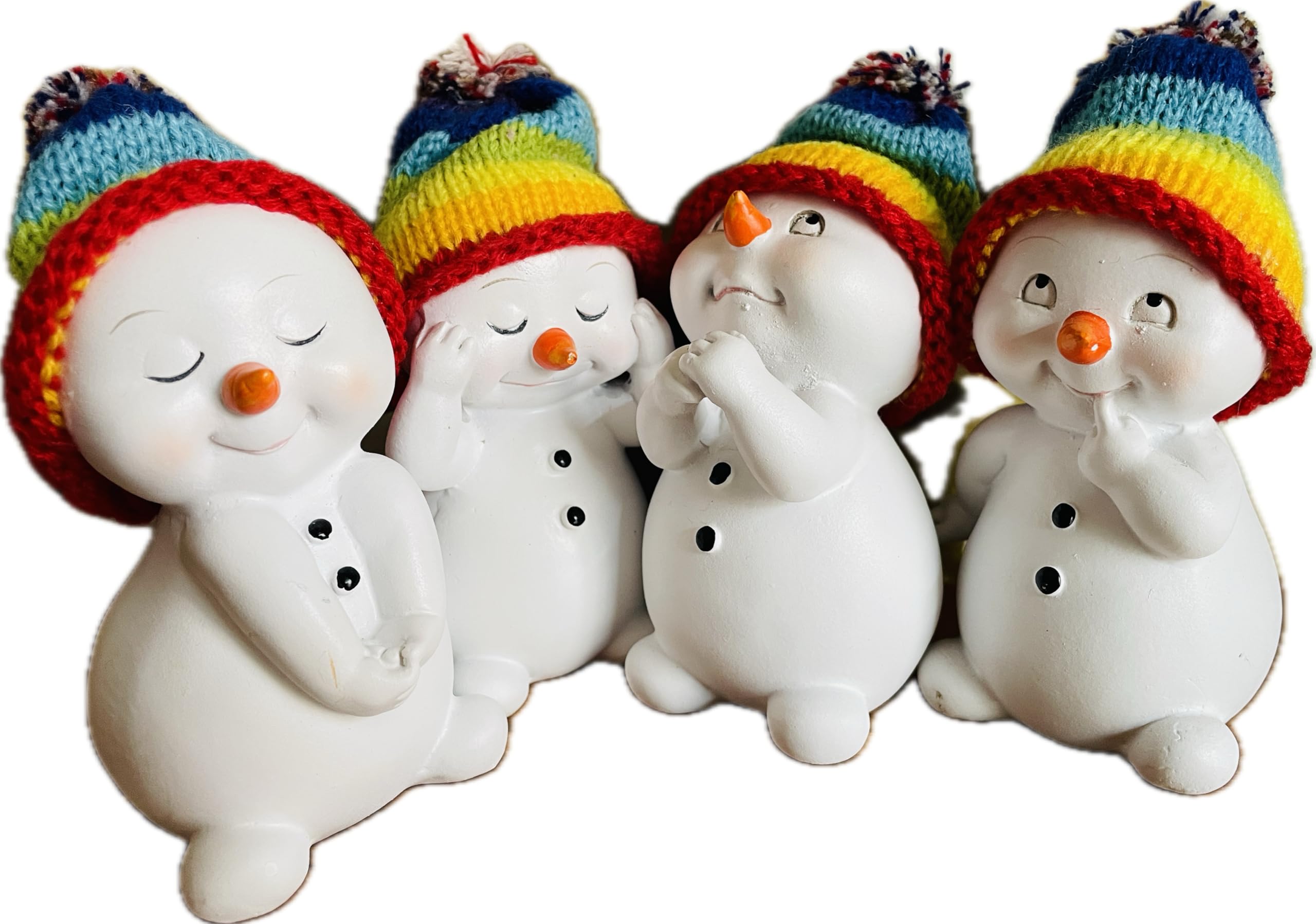 khevga Christmas decoration Decorative figures Snowman in a set of 4 dimensions ca. 6x6x11 cm