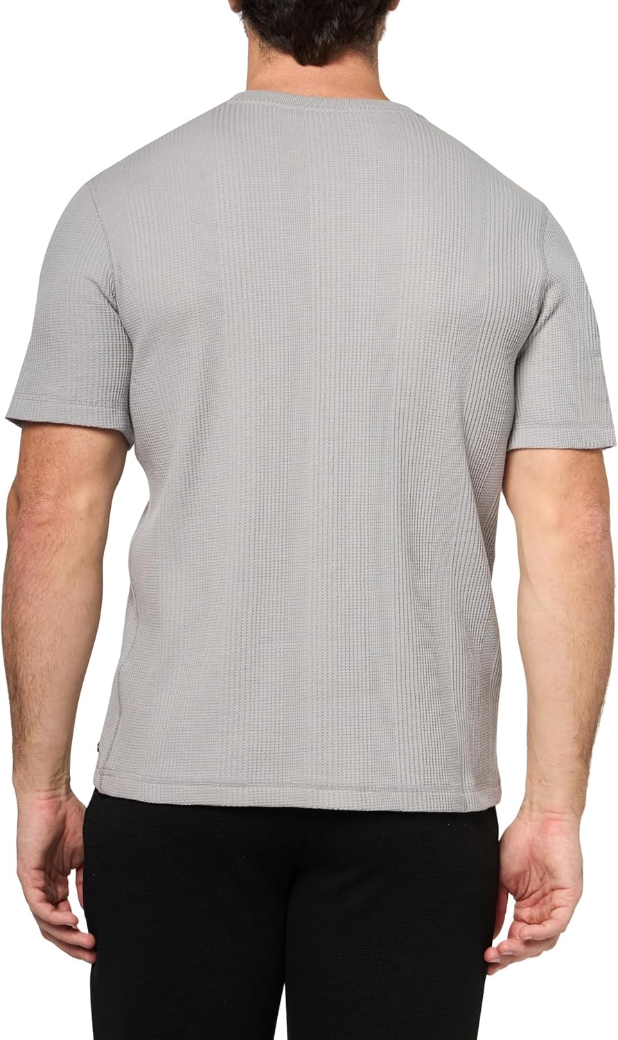 BOSS Men's Waffle Structure Cotton T-Shirt - Image 2